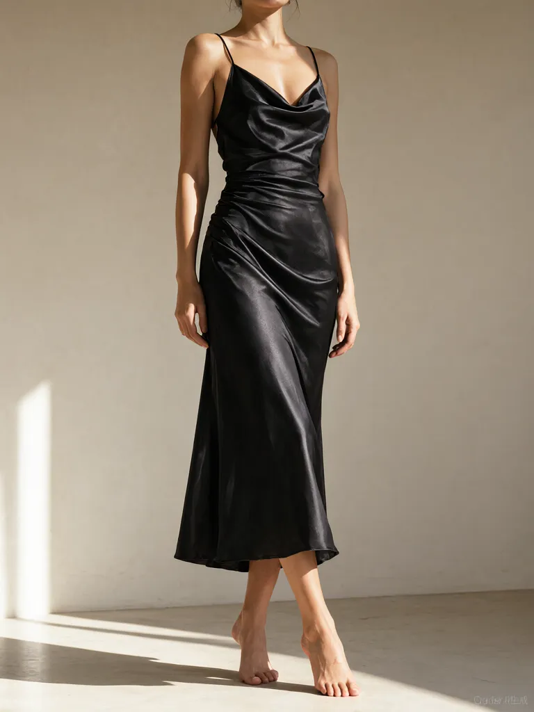 Bias-Cut Silk Slip Dress